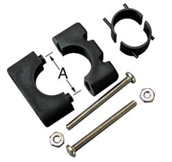 Picture of Sea-Dog Line 327190-1 Rail Mount Bracket Round 7/8"-1" Black 2-Pack