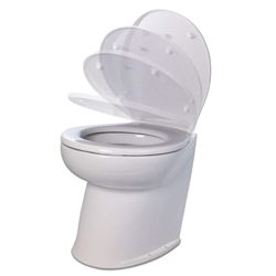 Picture of Jabsco 58060-3012 Deluxe Flush 14" Angled Back 12V Freshwater Electric Marine Toilet