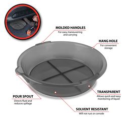 Picture of Performance Tool W4068 Clear Plastic Oil Drain Pan 7 Quart Capacity