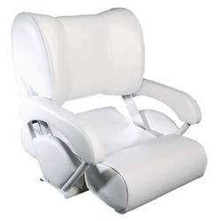 Picture of Springfield Marine 1043001 Twin 46 Flip-Up Boat Seat Off-White