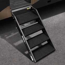 Picture of Prest-O-Fit 20290 Trailhead Step Rug 4-Piece Set for Lippert Solid Step - Obsidian Black