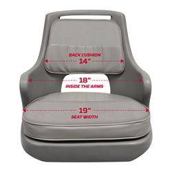 Picture of Wise Seating 8WD015-3-717 Freshwater Bucket Seat with Cushions Gray