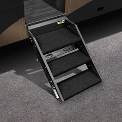 Picture of Prest-O-Fit 20288 Trailhead Step Rug 3-Piece Set for Lippert Solid Step - Obsidian Black