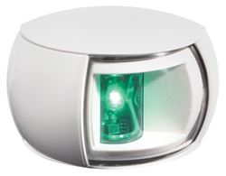 Picture of Hella 980520311 0520 Series' NaviLED Multivolt 8-28V DC 2 NM Compact Starboard Light with Clear Outer Lens and White Shroud