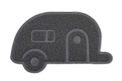 Picture of Camco 53116 Gray Retro Travel Trailer Scrub Rug