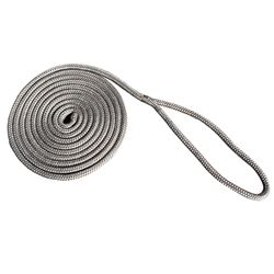 Picture of New England Ropes 5058-24-00025 New England Rope 3/4" x 25' Nylon Double Braid Dock Line - Grey