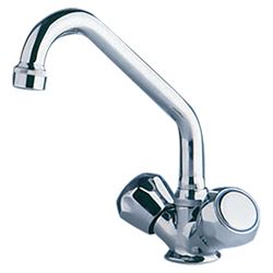 Picture of Scandvik 10422P Chrome Galley Mixer with Swivel Spout