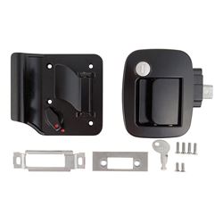 Picture of AP 013688 Bauer Metal Travel Trailer Entry Door Lock with Keys - Black