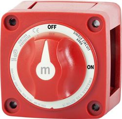 Picture of Blue Sea Systems 6006BSS Battery Switch Mini On/Off with Knob, Red