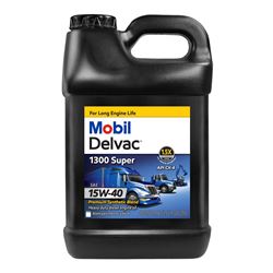 Picture of Mobil 122493 Delvac 1300 Super 15W-40 Synthetic Blend Diesel Engine Oil (2 x 2.5 Gallon)