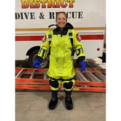 Picture of First Watch RS-1005-HV-M Ice Rescue Suit Hi-Vis Yellow S/M