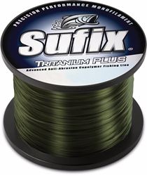 Picture of Sufix 696-114G Tritanium Plus 1/4-Pound Spool Size Fishing Line (Dark Green, 14-Pound)