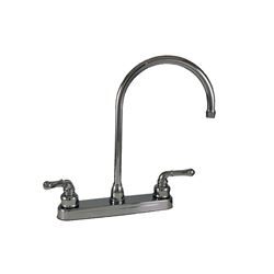 Picture of Empire Brass Company U-YCH800GS RV Kitchen Faucet with Gooseneck Spout and Teapot Handles - 8" Chrome