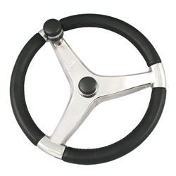 Picture of Schmitt Marine Steering Wheels 7241521FGK Evo Pro 316 Stainless Steel Wheel 15.5" Diameter with Knob