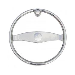 Picture of Schmitt Marine Steering Wheels 50003 15.5" Stainless Steel Wheel with Knob 3/4" Tapered Shaft
