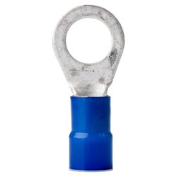Picture of Ancor 230247 Marine Grade Electrical Nylon Insulated Double Crip Funnel Entry Ring Terminals with Insulation Grip (6-Gauge, Size 1/2 Screw)