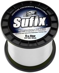 Picture of Sufix 696-120 Tritanium Plus 1/4-Pound Spool Size Fishing Line (Clear, 20-Pound)