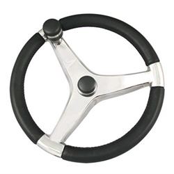Picture of Schmitt Marine Steering Wheels 7241321FGK Evo Pro 316 Cast Stainless Steel Steering Wheel 13.5" with Control Knob
