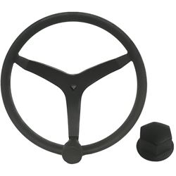 Picture of Uflex V46B KIT 13.5" Stainless Steel Marine Steering Wheel with Speed Knob - Black