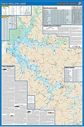 Picture of Fishing Hot Spots L119 Dale Hollow Lake Fishing Map
