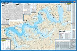 Picture of Fishing Hot Spots A404 Douglas Lake Fishing Map