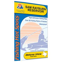 Picture of Fishing Hot Spots A435 Sam Rayburn Reservoir Fishing Map