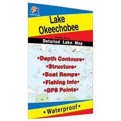 Picture of Fishing Hot Spots L255 Okeechobee Fishing Map, Lake