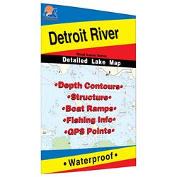 Picture of Fishing Hot Spots L131 Detroit River Fishing Map