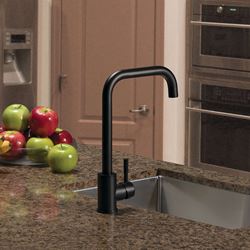 Picture of Lippert Components 2021090597 Flow Max Square Gooseneck Kitchen Faucet - Black
