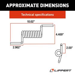 Picture of Lippert Components 173067 Medium Duty Toy Hauler Ramp Door Spring Right Hand Coil Black