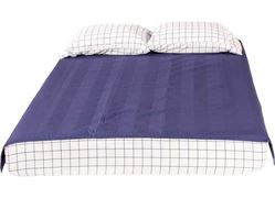 Picture of Lippert Components 2022107824 Thomas Payne Microfiber 3-in-1 Bedcover Set Short Queen Navy Checkered