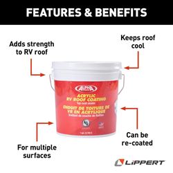 Picture of Lippert Components 862401 White Latex Roof Coating 1 Gallon