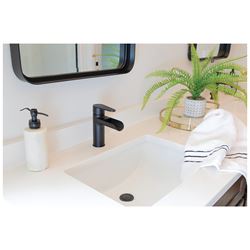 Picture of Lippert Components 2021090599 Flow Max Waterfall Bathroom Faucet Black Matte Single Lever