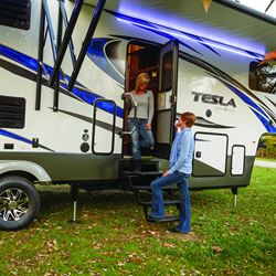 Picture of Lippert Components 2020102689 Global Entry Door Latch for RV Travel Trailers Black