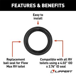 Picture of Lippert Components 2023038024 Flow Max RV Toilet Flush Ball Seal Kit