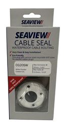Picture of Seaview CG20SW White Powder Coated Stainless Steel Cable Gland with Cover for Wire up to 13.5mm