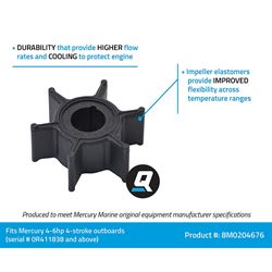 Picture of Quicksilver 8M0204676 Water Pump Impeller for Mercury 4-6HP 4-Stroke Outboards
