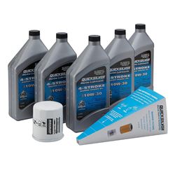 Picture of Quicksilver 8M0162419 10W-30 Oil Change Kit for Yamaha F150 4-Stroke Outboards