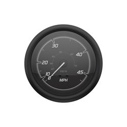 Picture of Quicksilver 8M6020099 Speedometer 45 MPH Black Matte Black Analog Gauge