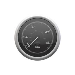 Picture of Quicksilver 8M6020111 Speedometer 45 MPH Black Brushed Stainless