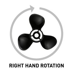 Picture of Quicksilver QA1920X  Black Diamond 3-Blade Aluminum Propeller, 14" Diameter x 23" Pitch, Right Hand Rotation