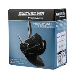 Picture of Quicksilver QA3118R  Black Diamond 3-Blade Aluminum Propeller, 10" Diameter x 13" Pitch, Right Hand Rotation