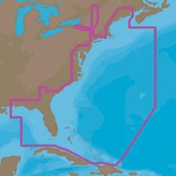 Picture of C-Map M-NA-M022-MS Max Wide U.S. East Coast & Bahamas SD Marine Chart Card