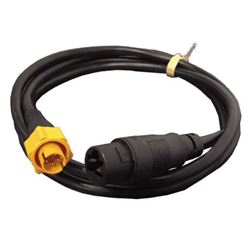 Picture of Simrad 000-14552-001 SIMRAD 000-14552-001,  Halo Dome radar Ethernet adapter cable, RJ45 TO 5 Pin male, 1.5 m (4.9 ft). Ships with water proof boot.