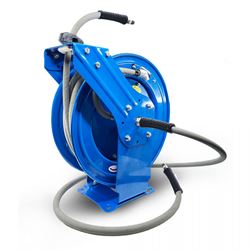 Picture of Blushield PWSWRDA3850 3/8" x 50' Dual Arm Pressure Washer Hose and Reel Assembly