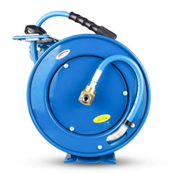 Picture of Blushield TTPWR1450-NM Tough-Tek Rubber Pressure Washing Hose Reel 1/4" x 50' Single Arm Heavy Duty