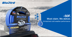 Picture of BluBird BB1215 Rubber Air Hose Assembly 1/2" x 15' with Brass Fittings