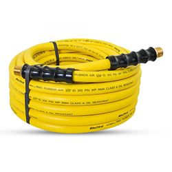 Picture of OilShield OS3825 3/8" x 25' Rubber Air Hose with Brass Fittings 300 PSI