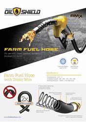 Picture of OilShield OSFH3420 3/4" x 20' Rubber Farm Fuel Transfer Hose with Static Wire