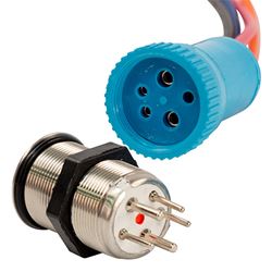 Picture of Bluewater 9059-3113-4 BLUEWATER 22MM IN RUSH PUSH BUTTON SWITCH OFF/ON/ON -